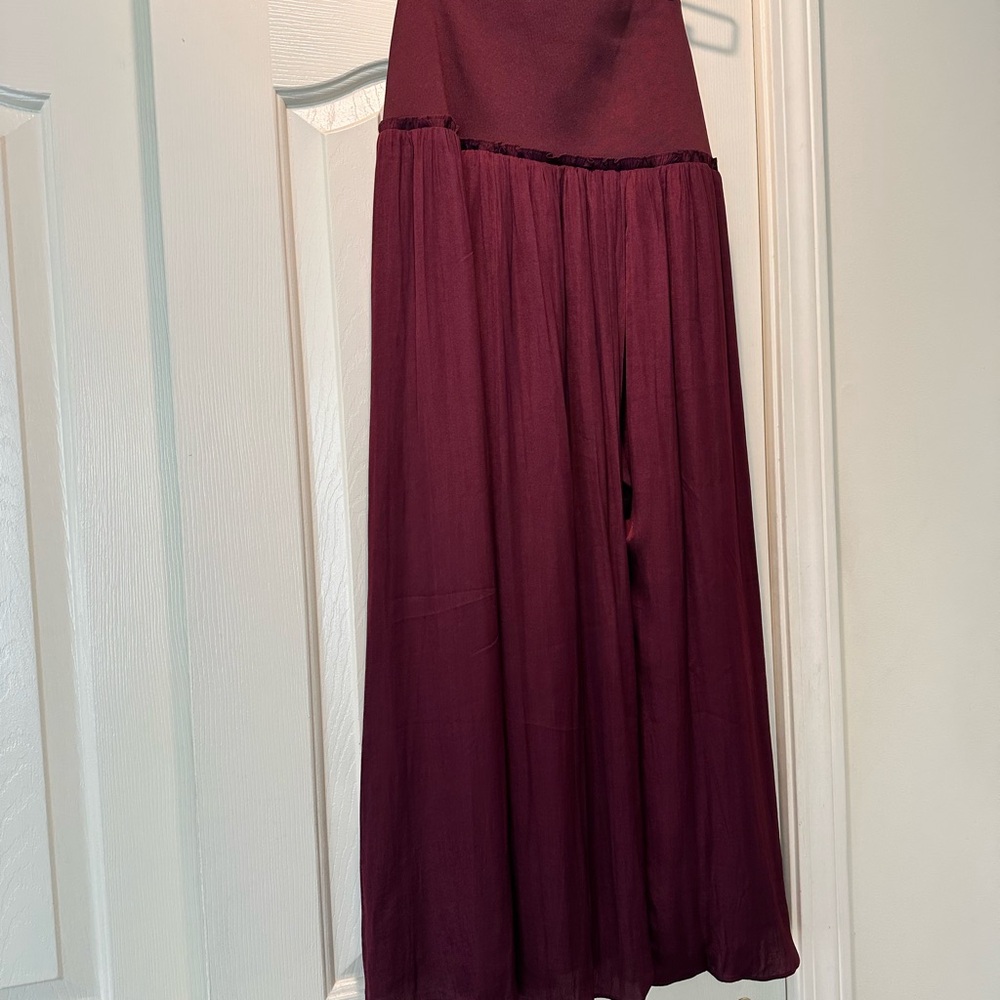 Current Air Burgundy Maxi Skirt